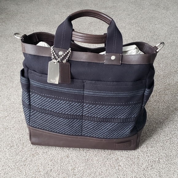Coach Leather and Fabric Utility Tote - Picture 1 of 3